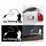 Free shipping Go Fishing Car Stickers , car styling go fishing vinyl decal sticker for Cars Acessories Decoration , 2pcs/lot