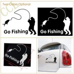 Free shipping Go Fishing Car Stickers , car styling go fishing vinyl decal sticker for Cars Acessories Decoration , 2pcs/lot