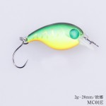 Free shipping crank lure mini crank fishing lure 28mm 2g fishing crankbait  cheap fishing lures crank bait hard lure