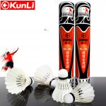Free shipping original Kunli badminton shuttlecocks KL-01 Top grade duck feather shuttlecocks for Tournament super durable