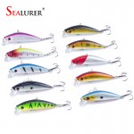 Free shipping sales promotion 7cm 8.5g sinking fishing lures 10pcs/lot hard plastic fishing bait with quality Hooks