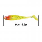 Free shipping soft bait 90mm6.2g 12pcs 8color fishing lure fish shape silicone fake bait isca artificial para pesca leurre peche