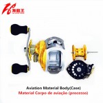 Gold Magnetic Brake 19BB Saltwater Baitcasting Reel top Brand Fishing Bait casting Reel Left Right Handle Coil Water Drop Wheel