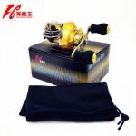 Gold Magnetic Brake 19BB Saltwater Baitcasting Reel top Brand Fishing Bait casting Reel Left Right Handle Coil Water Drop Wheel