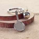 Golf /Table Tennis/ Badminton/ Tennis Keychain for Keys Metal Sports Ball Key Ring Holder DIY Keychains for Couples 