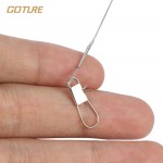 Goture 100Pcs Fishing Line With Fishhook Trace Wire Leader Swivel Snap Fishing Trace Lures Leash Spinning Expert