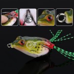 Goture 18pcs/9pcs Frog Fishing Lure 5.5cm/12.1g Topwater Wobble Artificial Bait Soft Lure For Bass Snakehead Fishing