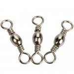 Goture 200pcs Barrel Swivel Stainless Steel Sea Fishing Hook Connector Fishing Hook Snap Size 10, 8, 6, 4, 2, 1/0, 3/0, 5/0