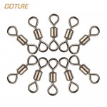 Goture 200pcs/lot Rolling Fishing Swivel MS Size 8, 6, 4, 2 Sea Rock Fishing tackle Fishhooks Accessories Strong Swivels