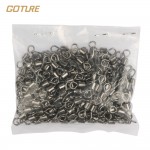 Goture 200pcs/lot Rolling Fishing Swivel MS Size 8, 6, 4, 2 Sea Rock Fishing tackle Fishhooks Accessories Strong Swivels