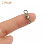 Goture 200pcs/lot Rolling Fishing Swivel MS Size 8, 6, 4, 2 Sea Rock Fishing tackle Fishhooks Accessories Strong Swivels