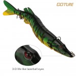 Goture 20cm/7.87in 65g/2.29oz  Fishing Lure Lifelike Wobbler Pike Multi-section Hard Lures Two Hooks Fishing Accessory 8 colors 