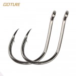 Goture 500pcs Black Carbon Steel Fishing Hooks Fishhooks  3# -12# 10 Sizes Plus Fishing Tackle Box