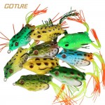 Goture 9pcs or 18pcs Top Water Frog Fishing Lure Fishing Tackle 5.5CM/12.5G Surface/Floating Artificial Soft Lure 