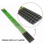 Goture Green Telescopic Fishing Rod Carbon Fiber Fishing Pole Ultra-light Carp Rod 3.6M 4.5M 5.4M 6.3M 7.2M+3 spare top tips