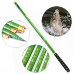 Goture Green Telescopic Fishing Rod Carbon Fiber Fishing Pole Ultra-light Carp Rod 3.6M 4.5M 5.4M 6.3M 7.2M+3 spare top tips