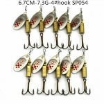 HENGJIA 10pcs Mixed size Metal Sequin Spinnerbait Fishing Lure Spoon Bait Fishing Tackle 20 kinds pesca peche japan lure fishing