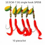 HENGJIA 10pcs Mixed size Metal Sequin Spinnerbait Fishing Lure Spoon Bait Fishing Tackle 20 kinds pesca peche japan lure fishing