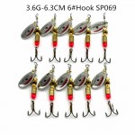 HENGJIA 10pcs Mixed size Metal Sequin Spinnerbait Fishing Lure Spoon Bait Fishing Tackle 20 kinds pesca peche japan lure fishing