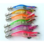 HENGJIA 2.5# 4 inch 10cm * 12.5g LED Electronic Squid Jig Luminous Fishing Wood Shrimp Lure