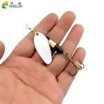 HENGJIA 5pcs Spoon Fishing Lure 8.5cm 18g Hard Fishing Spoon Lure Metal Jigging Lure Baits Spinner bait carp Fishing Tackle