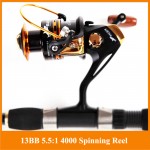 HOT SALE!! 12+1 Bearing Balls Spinning reel fishing reel YA2000-YA5000 5.5:1 spinning reel casting fishing reel lure tackle line