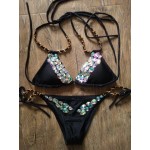 HOTTING ! 2016 VENUS VACATION New rhinestone swimwear two piece swimsuit diamond bandeau bikini