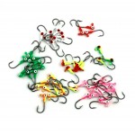 Hengjia 100pcs Jig head Big Eye 1G mixed color Fishing Lead lures Mini headed hook fishing jigging bait fishing tackle