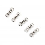 High Quality 5pcs Size 1#/2#/4#/6#/7#/8# Ball Bearing Stainless Steel Fishing Rolling Swivels String Connector Fishing Hook