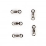 High Quality 5pcs Size 1#/2#/4#/6#/7#/8# Ball Bearing Stainless Steel Fishing Rolling Swivels String Connector Fishing Hook