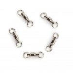 High Quality 5pcs Size 1#/2#/4#/6#/7#/8# Ball Bearing Stainless Steel Fishing Rolling Swivels String Connector Fishing Hook