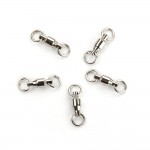 High Quality 5pcs Size 1#/2#/4#/6#/7#/8# Ball Bearing Stainless Steel Fishing Rolling Swivels String Connector Fishing Hook