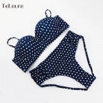 High Waist Bikini 2017 Women Push Up Swimwear Polka Dot Swimsuit Brazilian Bikini Bandeau Halter Bathing Suit biquini Beachwear