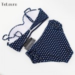 High Waist Bikini 2017 Women Push Up Swimwear Polka Dot Swimsuit Brazilian Bikini Bandeau Halter Bathing Suit biquini Beachwear