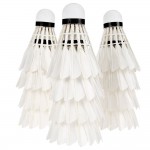 High quality 12 Pcs/lot durable white Duck Feather Badminton Balls Training Shuttlecocks Outdoor Sports badminton Ball