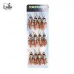 Hopper Flies Dry Fly Fishing Flies 12pcs Insect Baits  Fishing Lure Carp Trout Muskie Fly Tying Material Flyfishing Grass hopper