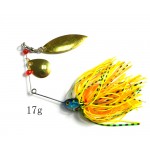 Hot 2016 Spinnerbait Mixed Weight 5 Colors Metal Fishing Spoon Jigs Skirt Silicone Fishing Lures Spinner Baits