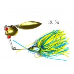 Hot 2016 Spinnerbait Mixed Weight 5 Colors Metal Fishing Spoon Jigs Skirt Silicone Fishing Lures Spinner Baits