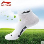 Hot 3 pairs/lot Lining Men's Badminton/Tennis Male&Female Cotton Socks  Professional Short Adult Sports Socks Free Size L386