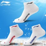 Hot 3 pairs/lot Lining Men's Badminton/Tennis Male&Female Cotton Socks  Professional Short Adult Sports Socks Free Size L386