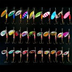 Hot 30pcs/lot Spinners Fishing Lure Mixed Color/Size/Weight Metal Spoon Lures Hard Bait Fishing Tackle Metal Lure Atificial Lure