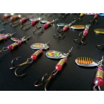 Hot 30pcs/lot Spinners Fishing Lure Mixed Color/Size/Weight Metal Spoon Lures Hard Bait Fishing Tackle Metal Lure Atificial Lure