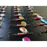 Hot 30pcs/lot Spinners Fishing Lure Mixed Color/Size/Weight Metal Spoon Lures Hard Bait Fishing Tackle Metal Lure Atificial Lure