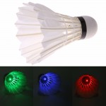 Hot 4 Pcs/lot  Dark Night Colorful LED Badminton Goose Feather Shuttlecock Shuttlecocks Outdoor Sports badminton Ball Freeship