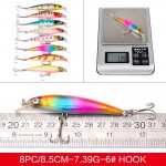 Hot 43pcs/lot fishing lure Set Mixed 6 models fishing tackle 43 color Minnow lure Crank Lures Mix fishing bait DWMI006