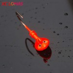 Hot 5 Pcs/ Lot Fish Head Hooks 7g/10g14g Random Color Lead Head Hook Lure Hook Jig Head Fishing Tackle Fishing Accessories