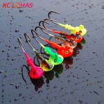 Hot 5 Pcs/ Lot Fish Head Hooks 7g/10g14g Random Color Lead Head Hook Lure Hook Jig Head Fishing Tackle Fishing Accessories