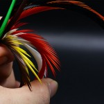 Hot 80pcs/lot 8Colors mixed fly tying Goose Biot 5''-8'' Feathers Fly Tying Materials for stonefly nymph split tails& down wings