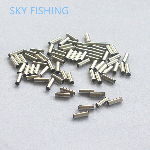 Hot Fishing stainless steel fishing line sleeve copper tube 1.0mm-2.8mm 100pcs/bag fishing accessories fishing line tube