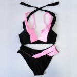 Hot Girls Sexy Bikinis Women Swimwear 2017 Summer Beach Wear Push Up Swimsuit Bikini Set Bandage Bathing Suit Color Block XL